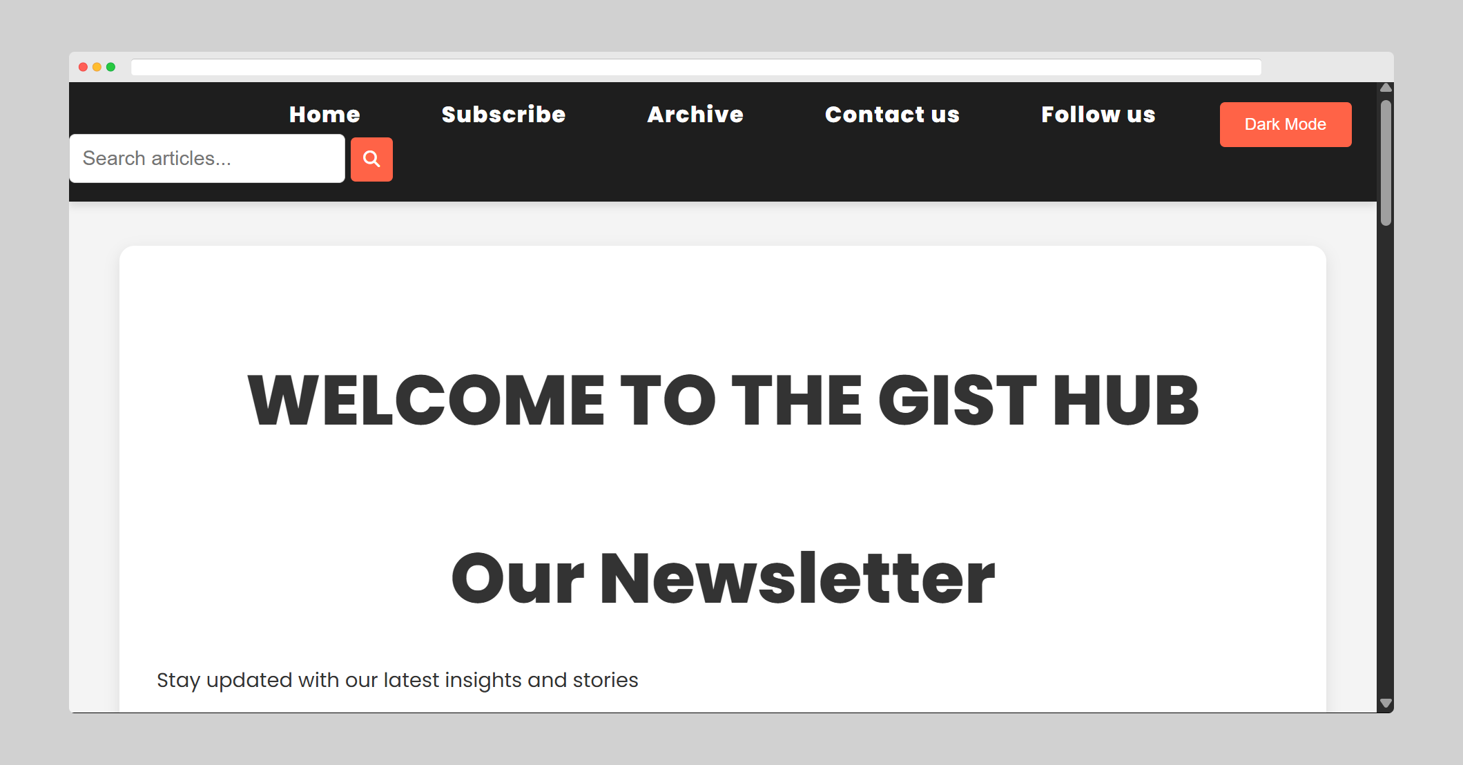Gist Hub Project